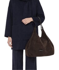 GIANNI CHIARINI DUA Bolso de hombro de piel moca - Bolsos Mujer - 8