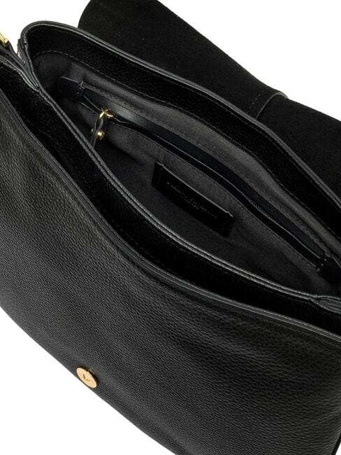 HELENA ROUND Bolso bandolera con correa para el hombro, de piel. negro - Bolsos Mujer