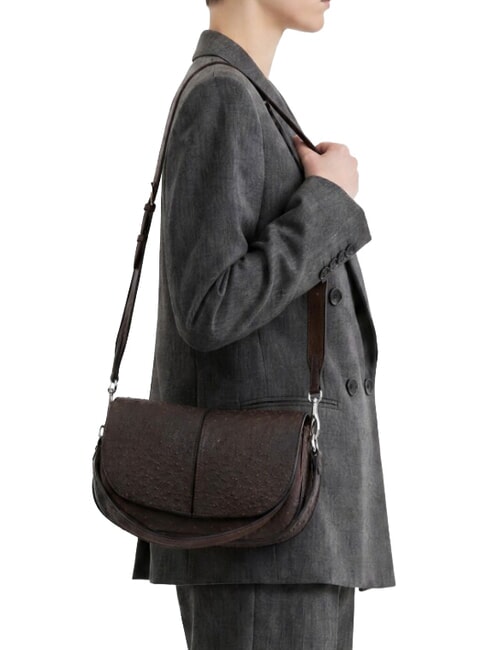 HELENA ROUND Bolso bandolera con correa para el hombro, de piel. expresado - Bolsos Mujer
