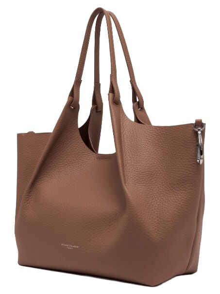 DUA Bolso bandolera grande de piel nueces - Bolsos Mujer