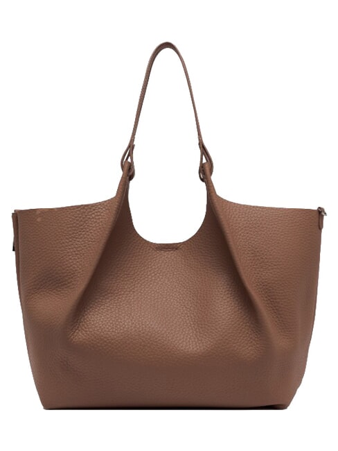 DUA Bolso bandolera grande de piel nueces - Bolsos Mujer