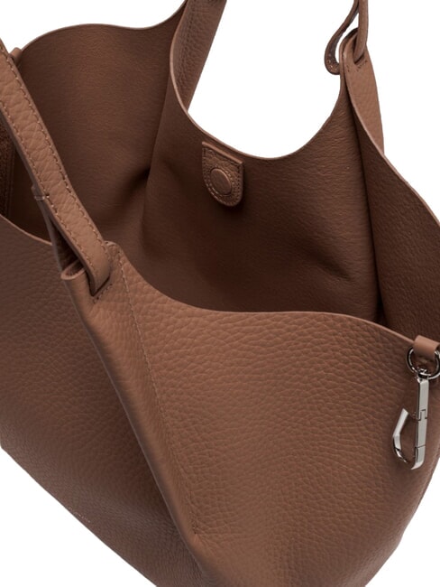DUA Bolso bandolera grande de piel nueces - Bolsos Mujer