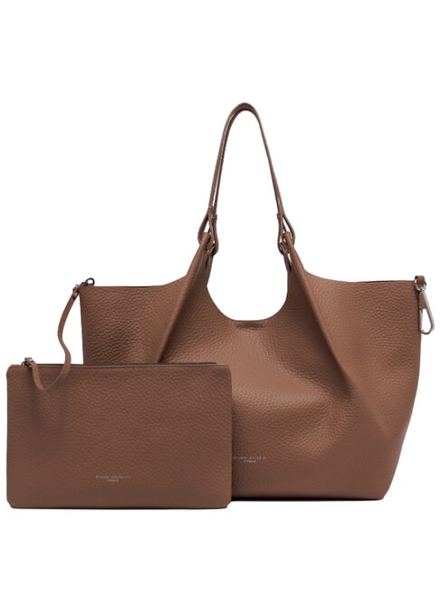 DUA Bolso bandolera grande de piel nueces - Bolsos Mujer