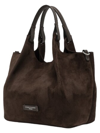 DUA Bolso bandolera con correa para el hombro, de piel. moca - Bolsos Mujer