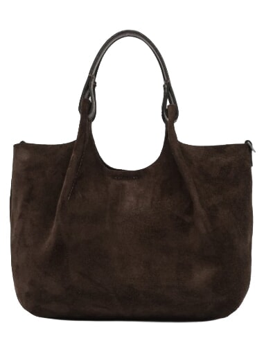DUA Bolso bandolera con correa para el hombro, de piel. moca - Bolsos Mujer