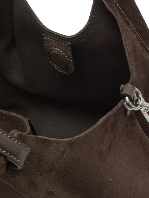 DUA Bolso bandolera con correa para el hombro, de piel. moca - Bolsos Mujer