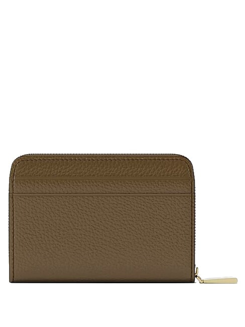 JET SET Tarjetero de piel con monedero loden - Carteras Mujer