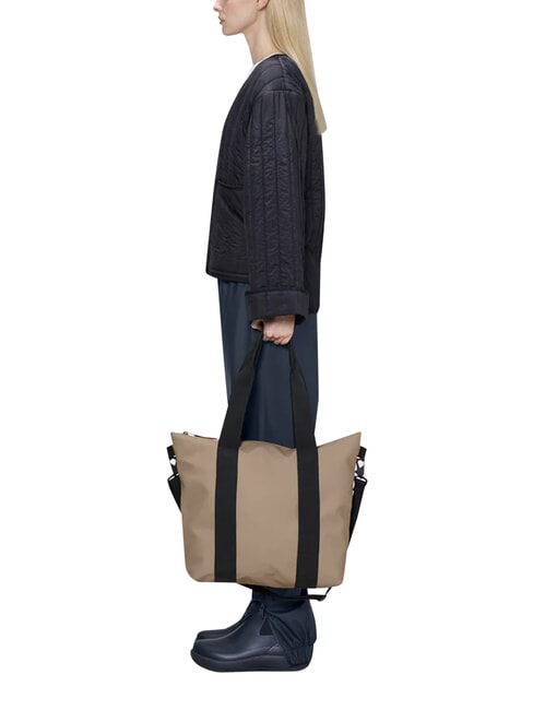 TOTE BAG MINI Bolsa impermeable beige - Bolsos Mujer