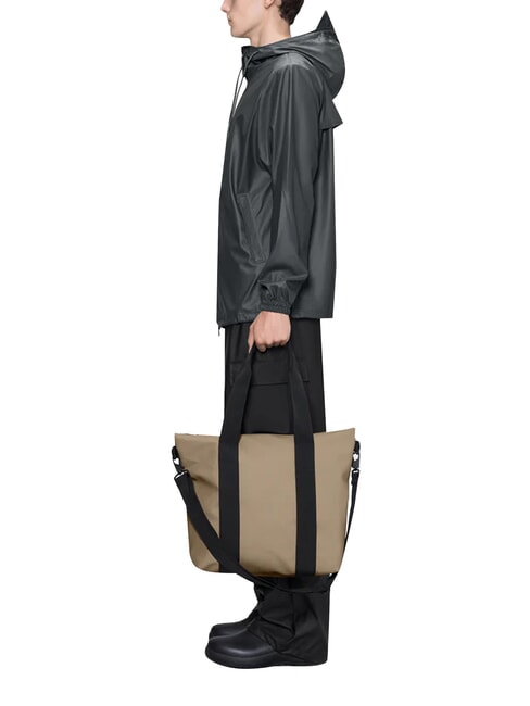 TOTE BAG MINI Bolsa impermeable beige - Bolsos Mujer