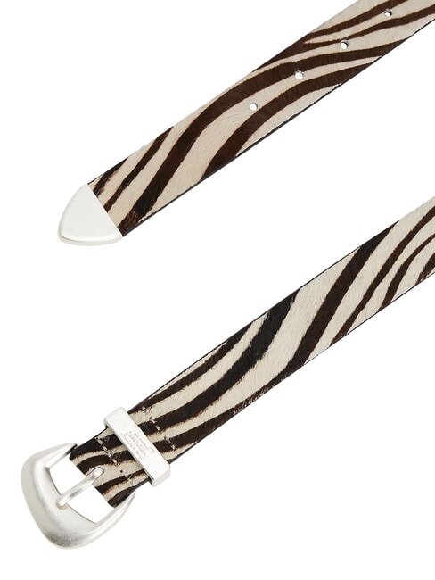 TJW ZEBRA Cintur&oacute;n de piel de poni papel prensa - Cinturones