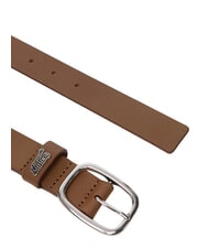 TOMMY HILFIGER TJW OVAL Cintur&oacute;n de cuero caqui oscuro de las tierras altas - Cinturones - 3