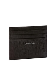 CALVIN KLEIN HARDWARE EMBLEM PEBB Tarjetero plano de cuero plata deliciosa/antigua - Carteras Mujer - 2