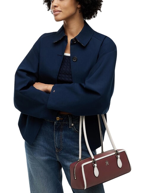 TH GRACE Bolso de hombro terciopelo granate - Bolsos Mujer