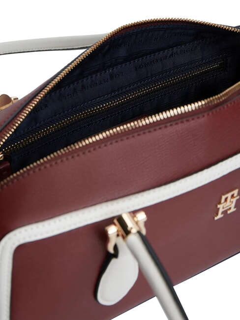 TH GRACE Bolso de hombro terciopelo granate - Bolsos Mujer
