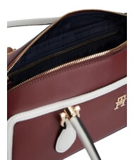TOMMY HILFIGER TH GRACE Bolso de hombro terciopelo granate - Bolsos Mujer - 4