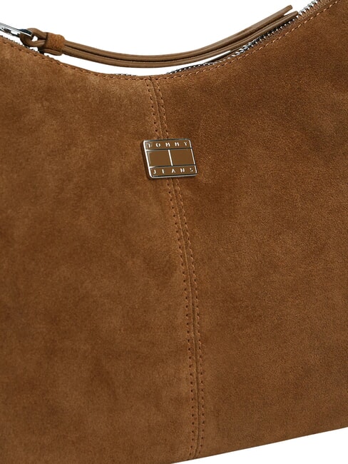 TJW SLOUCHY Bolso de hombro de piel de ante. caqui oscuro de las tierras altas - Bolsos Mujer