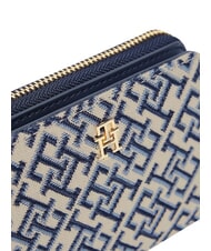 TOMMY HILFIGER TH ICON Cartera peque&ntilde;a con cremallera monocrom&aacute;tico azul - Carteras Mujer - 3