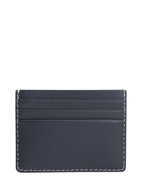 TH MICRO FLAG Tarjetero plano de cuero espacio azul - Carteras Hombre