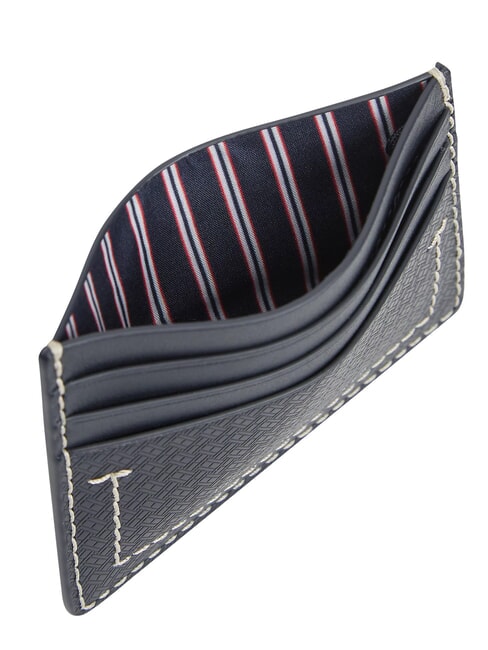 TH MICRO FLAG Tarjetero plano de cuero espacio azul - Carteras Hombre
