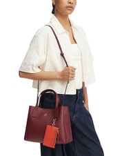 TOMMY HILFIGER TH ICON Bolso de mano con correa para el hombro. terciopelo granate - Bolsos Mujer - 2