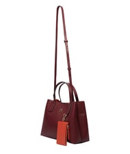 TOMMY HILFIGER TH ICON Bolso de mano con correa para el hombro. terciopelo granate - Bolsos Mujer - 6