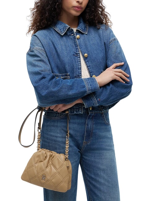TH FEMININE Bolso de hombro caqui cl&aacute;sico - Bolsos Mujer