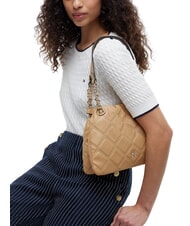 TOMMY HILFIGER TH FEMININE Bolso de hombro acolchado caqui cl&aacute;sico - Bolsos Mujer - 2