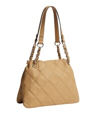 TOMMY HILFIGER TH FEMININE Bolso de hombro acolchado caqui cl&aacute;sico - Bolsos Mujer - 3