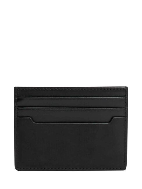 TH SOHO Tarjetero plano de cuero negro - Carteras Hombre