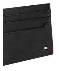 TOMMY HILFIGER TH SOHO Tarjetero plano de cuero negro - Carteras Hombre - 4