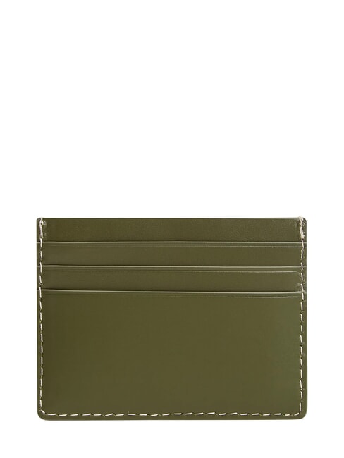 TH MICRO FLAG Tarjetero plano de cuero madera de olivo - Carteras Hombre
