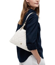 TOMMY HILFIGER TH FEMININE Bolso de hombro acolchado crema suave - Bolsos Mujer - 2