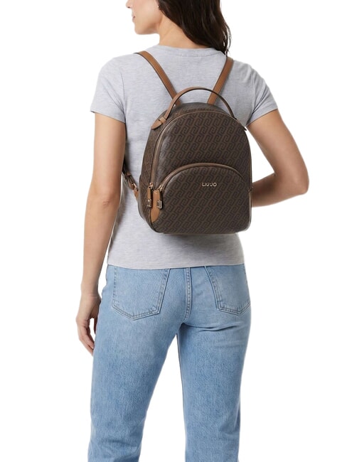 MANHATTAN Mochila con bolsillo frontal ante - Bolsos Mujer
