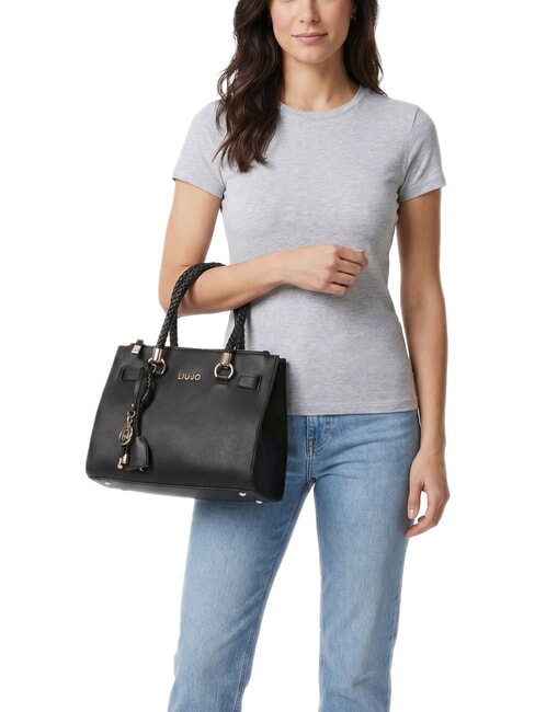 MANHATTAN Bolso de mano con correa para el hombro. NEGRO - Bolsos Mujer