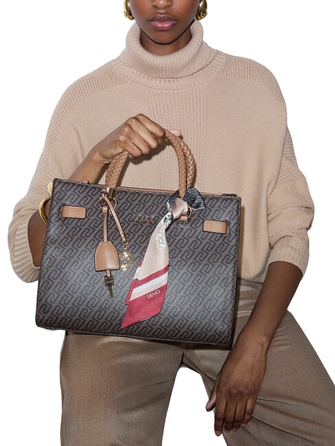 MANHATTAN Bolso de compras con correa para el hombro. ante - Bolsos Mujer