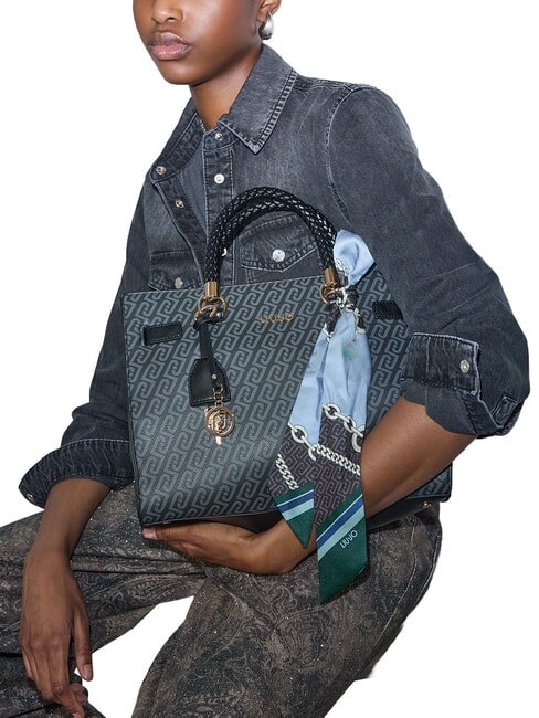 MANHATTAN Bolso de compras con correa para el hombro. NEGRO - Bolsos Mujer
