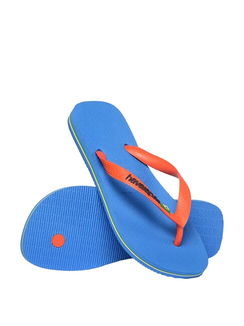 BRASIL LOGO Chanclas para hombre azul/naranja - Zapatos unisex
