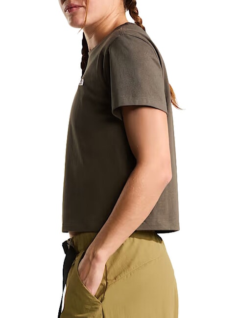 ESSENTIAL SIMPLE Camiseta de manga corta, 100% algod&oacute;n nuevo verde topo - camiseta