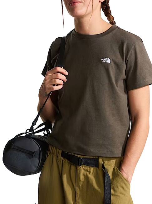 ESSENTIAL SIMPLE Camiseta de manga corta, 100% algod&oacute;n nuevo verde topo - camiseta