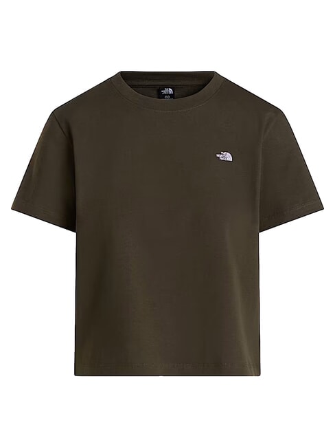 ESSENTIAL SIMPLE Camiseta de manga corta, 100% algod&oacute;n nuevo verde topo - camiseta