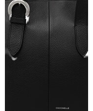 COCCINELLE FERN Bolsa de compras de cuero negro - Bolsos Mujer - 4