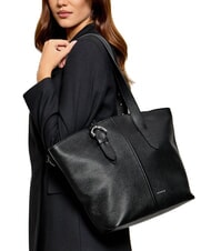 COCCINELLE FERN Bolsa de compras de cuero negro - Bolsos Mujer - 2