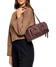 COCCINELLE MAVERY POCKET Bolso de hombro de piel. baya - Bolsos Mujer - 2