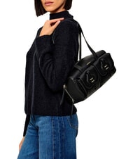 COCCINELLE MAVERY POCKET Bolso de hombro de piel. negro - Bolsos Mujer - 5