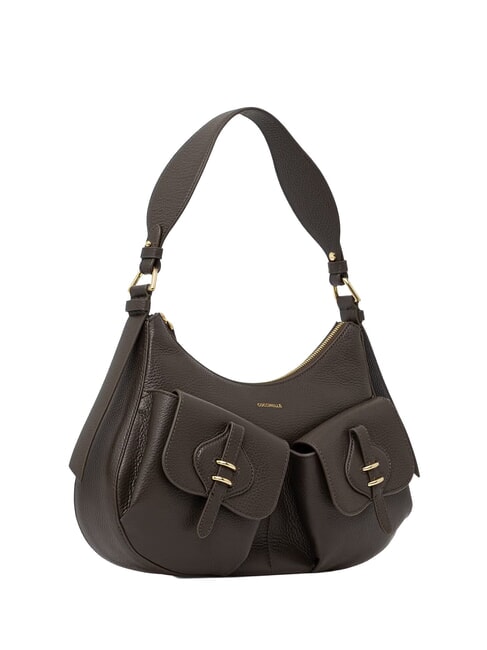 MAVERY POCKET Bolso de hombro de piel lodo - Bolsos Mujer