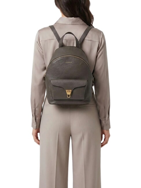 BEAT GENERATION Mochila de cuero lodo - Bolsos Mujer