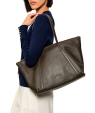 COCCINELLE NORY Bolsa de compras de cuero lodo - Bolsos Mujer - 2