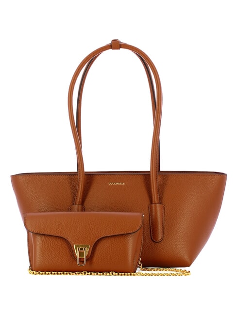 DOUBLE BEAT Compradora con bolso de mano co&ntilde;ac - Bolsos Mujer
