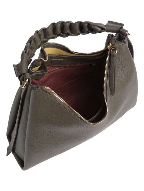 CAMPIONARIO - BOHEME GRANA DOUBLE Bolso bandolera grande de piel barro/miel - Bolsos Mujer
