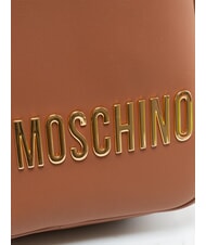 LOVE MOSCHINO BOLD LOVE Mochila peque&ntilde;a con logotipo en relieve casta&ntilde;a - Bolsos Mujer - 3